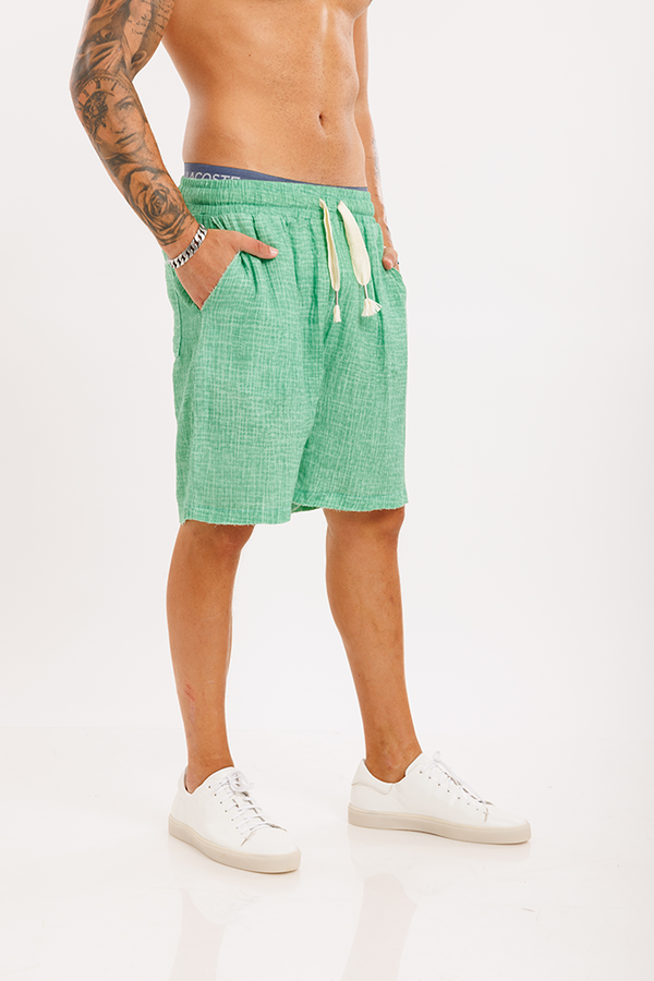 TETRA WASHED SHORTS - LIGHT GREEN